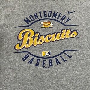 Nike Gray Montgomery Biscuits Baseball Tee